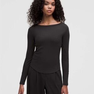 lululemon Hold Tight Boatneck Long-Sleeve Shirt  size 6